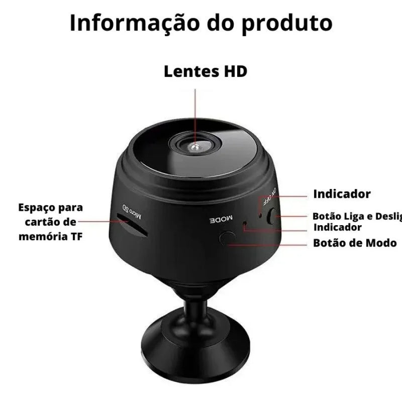 A9 Mini Câmera Inteligente WiFi 1080p HD